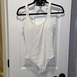 White One piece bathing suite